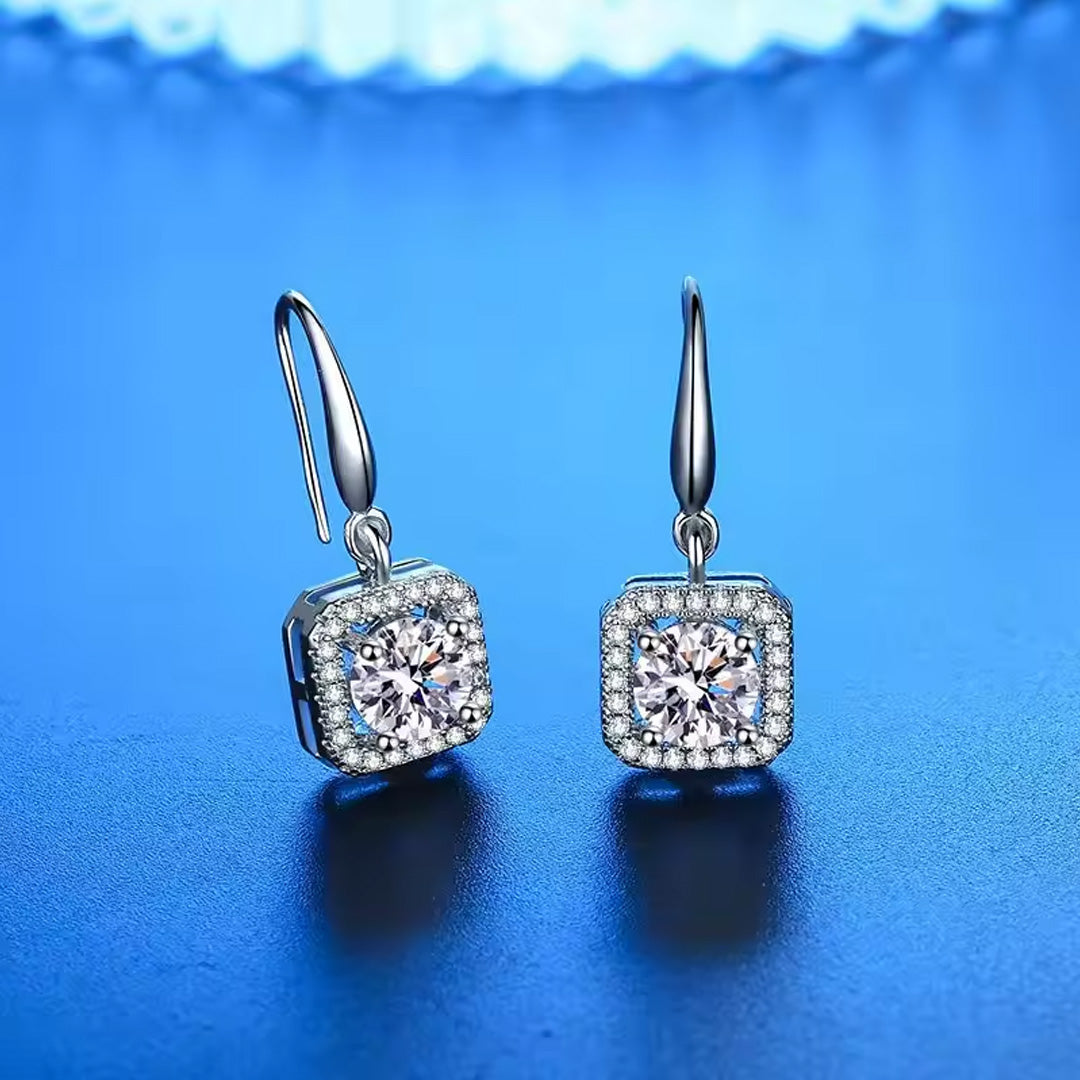 Silver Stud zircon Diamond Look Earrings For Women Jewelry Accessories Pack of 9 Pairs