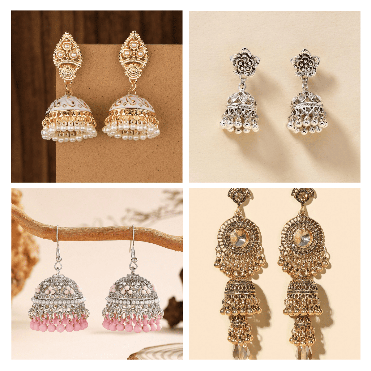 Artisan Aura Jhumka Series -  Pack Of 12 Pair Jhumka Earrings #9
