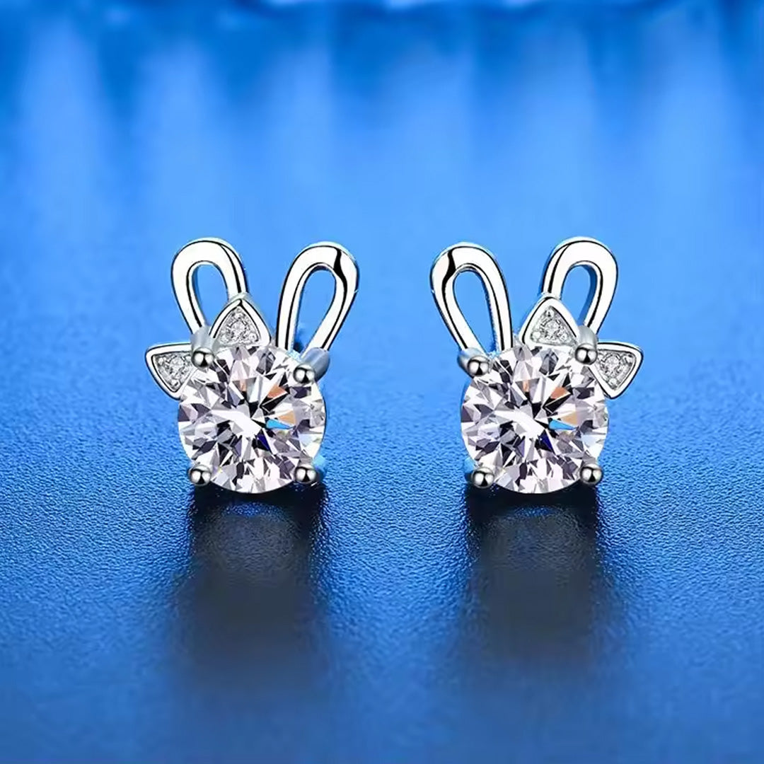 Silver Stud zircon Diamond Look Earrings For Women Jewelry Accessories Pack of 9 Pairs