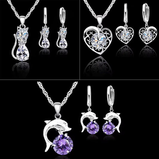 Set of 3 stunning necklace and 3 Earrings Combo