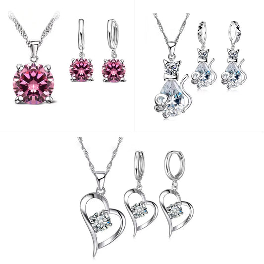 Set of 3 stunning necklace and 3 Earrings Combo