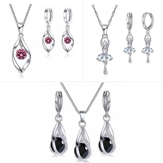 Set of 3 stunning necklace and 3 Earrings Combo