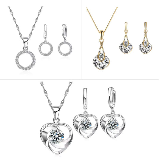 Set of 3 stunning necklace and 3 Earrings Combo