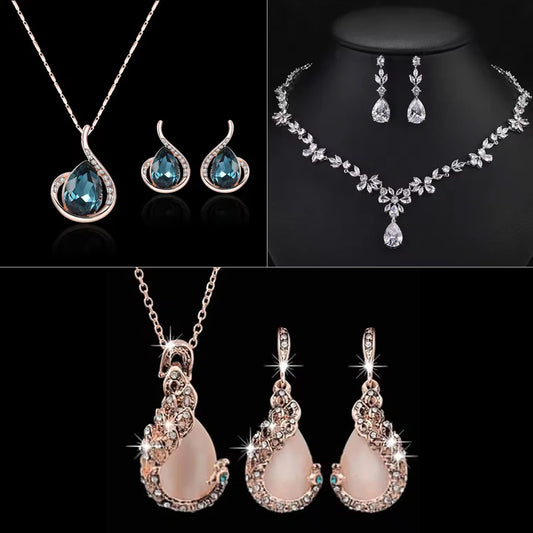 Set of 3 stunning necklace and 3 Earrings Combo