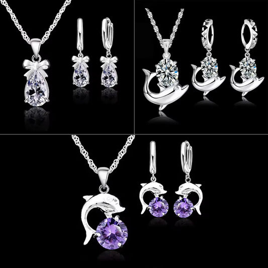 Set of 3 stunning necklace and 3 Earrings Combo