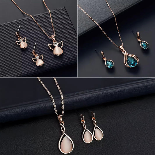 Set of 3 stunning necklace and 3 Earrings Combo
