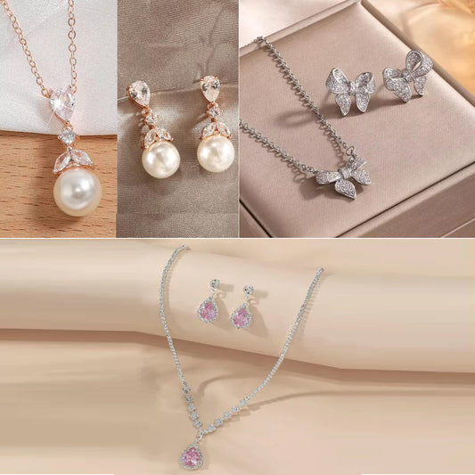 Set of 3 stunning necklace and 3 Earrings Combo
