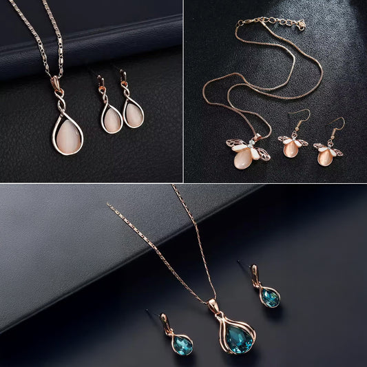 Set of 3 stunning necklace and 3 Earrings Combo